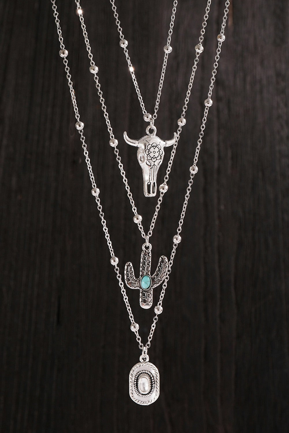 Western Pendant Adjustable Multi Layer Necklace